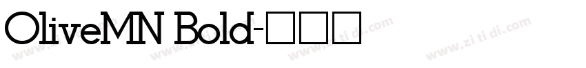 OliveMN Bold字体转换